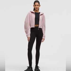 NWT NWT Lululemon Scuba Full-Zip Cropped Hoodie Pink Haze / Rose Gold XL
